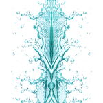 蓝色水花