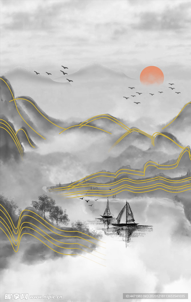 新中式山水