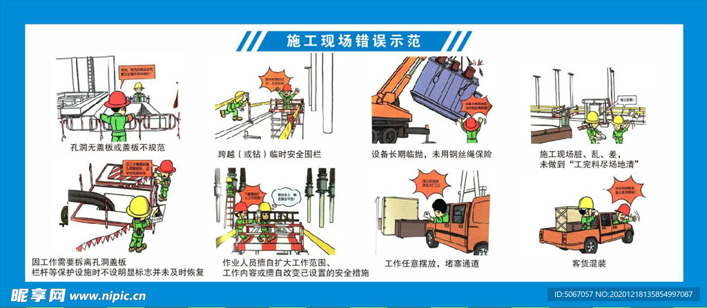 施工现场错误示范