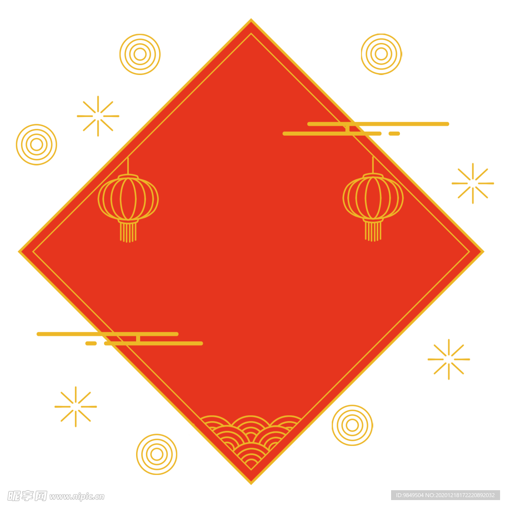 新年海报背景元素PNG素材