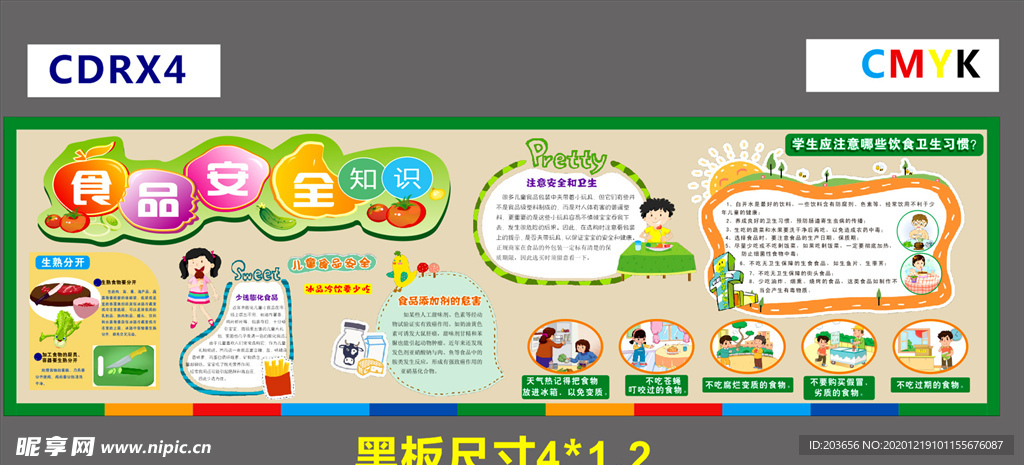 食品健康  黑板报