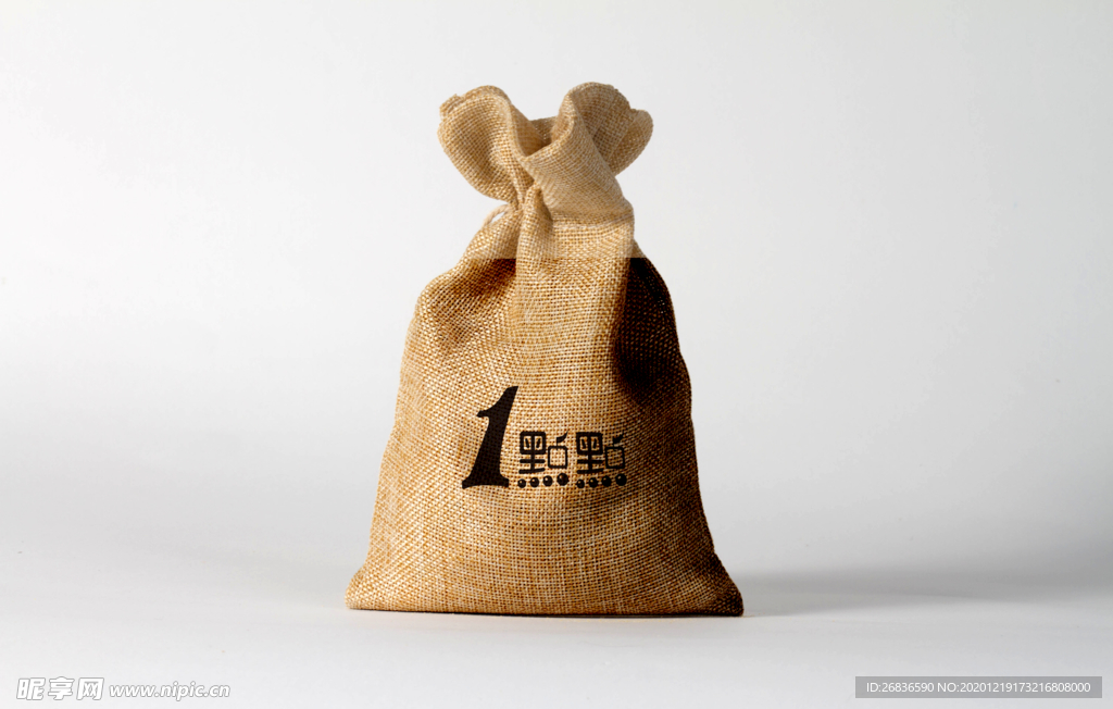 麻布袋图标样机