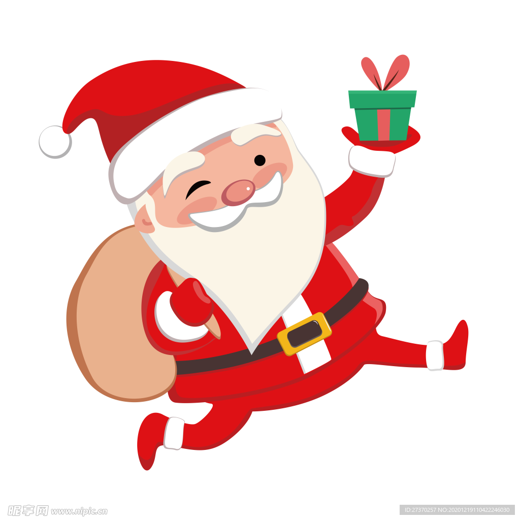 送礼物的圣诞老人插画图片下载-正版图片400081022-摄图网