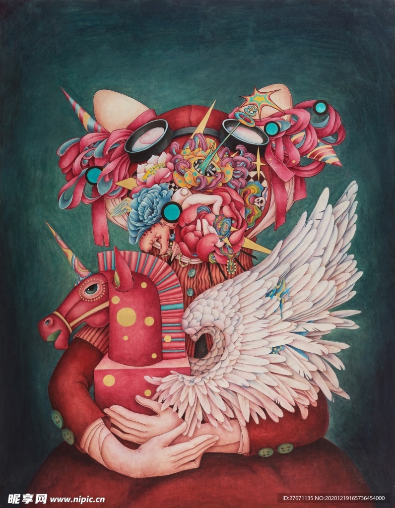 美式单幅人物创意装饰画