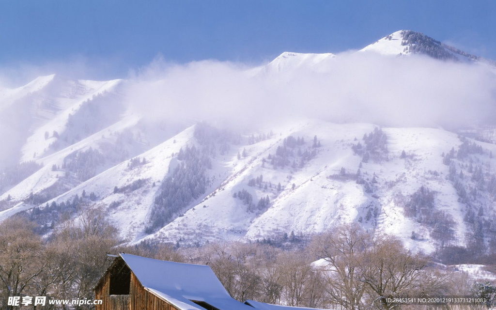 风景雪景