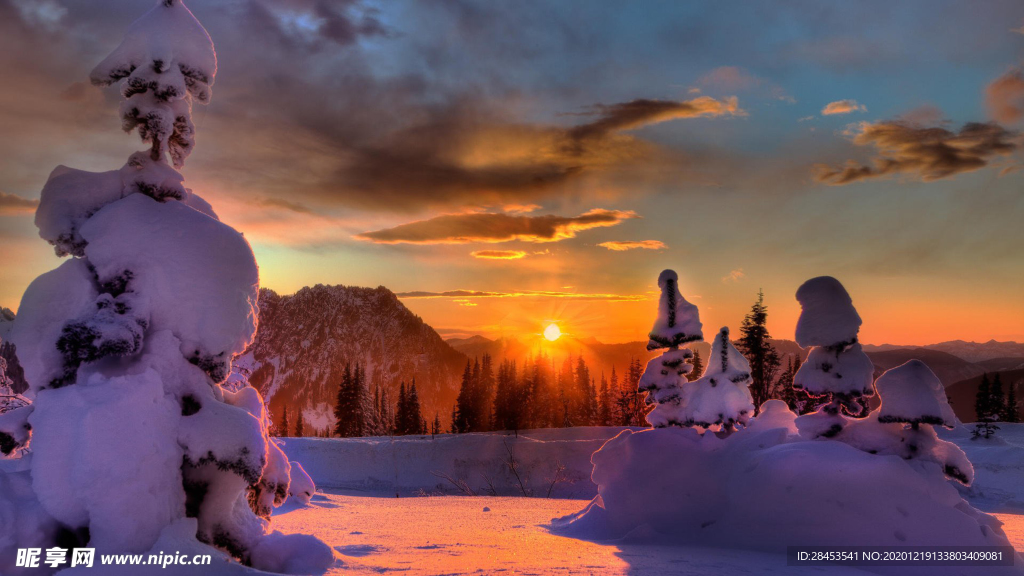 风景雪景