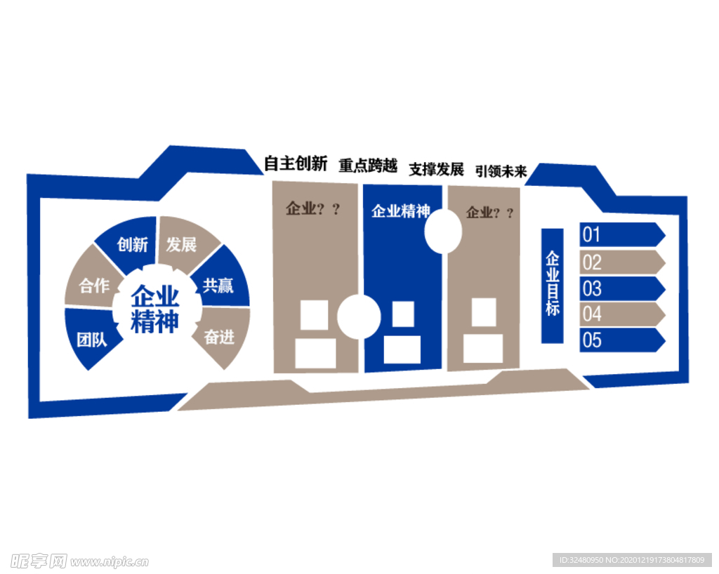 企业文化墙 企业精神 团队合作