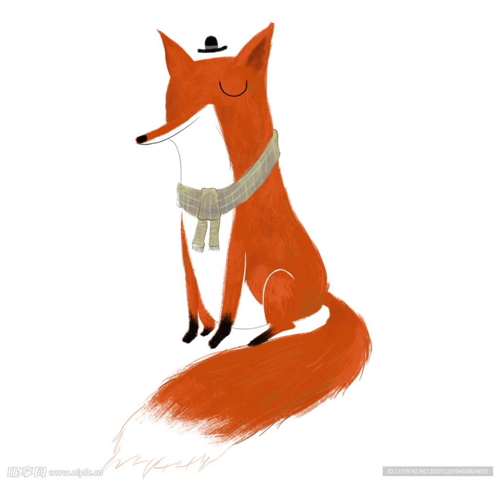 卡通狐狸手绘