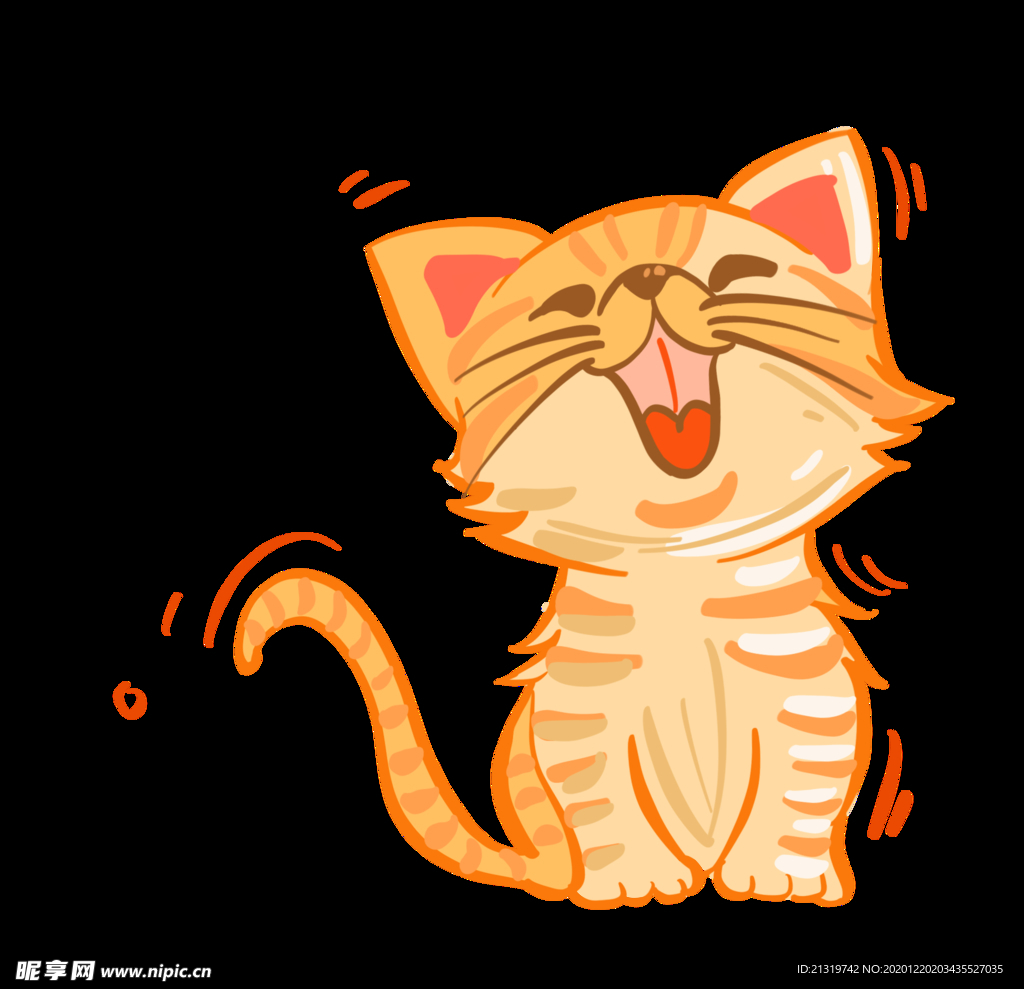 手绘猫素材