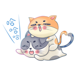 猫咪玩耍插画