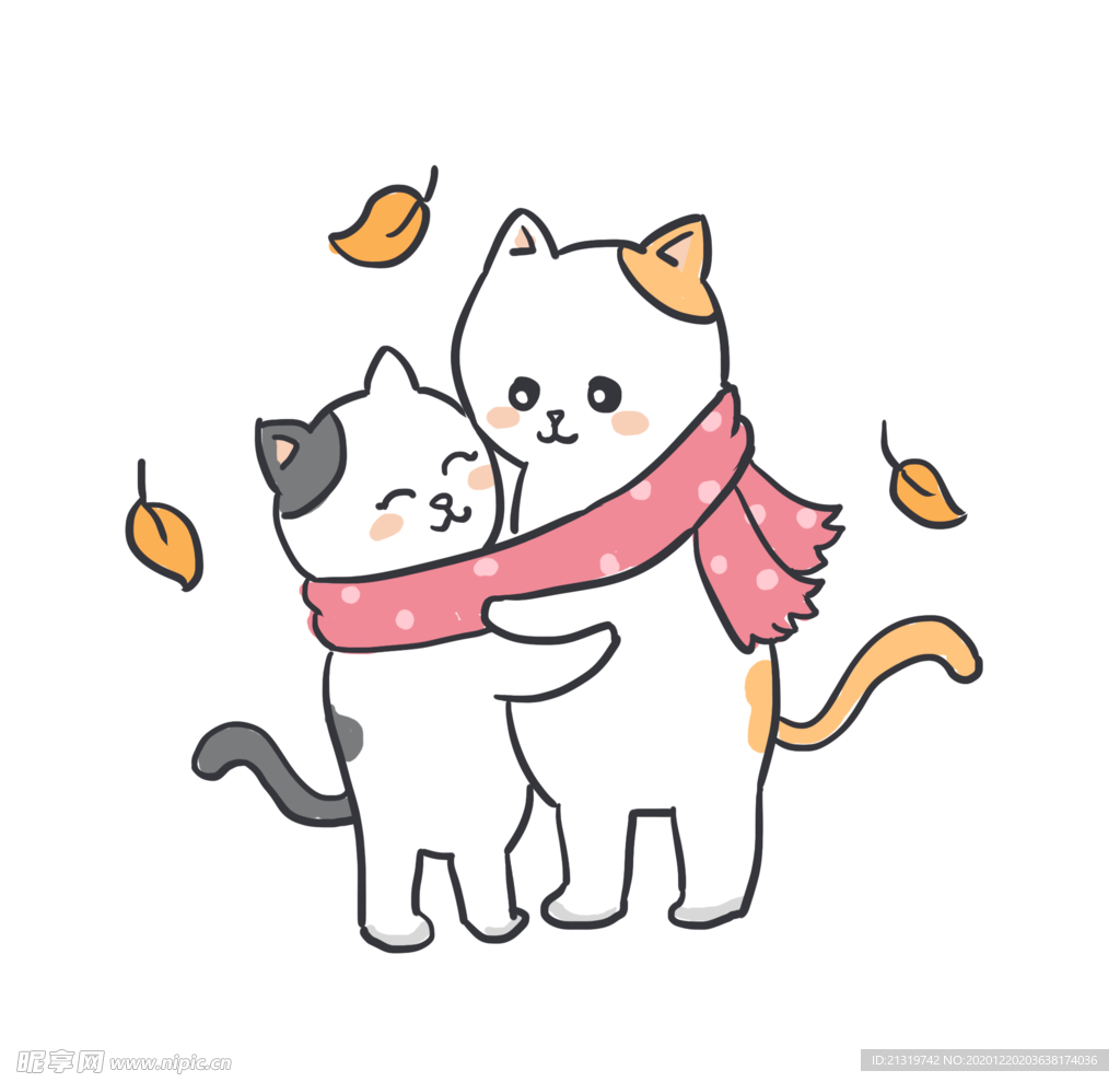 简约可爱猫插画
