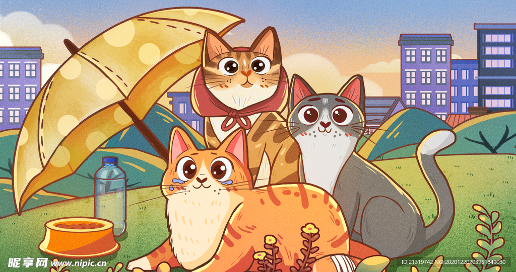 可爱猫咪插画