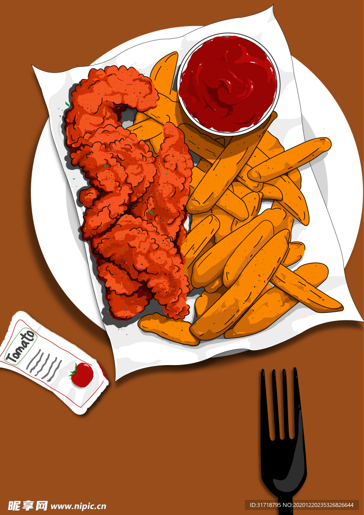 美食插画