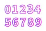 渐变线条数字