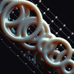C4D 模型 抽象几何圆圈生物