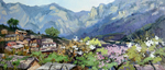 花儿盛开的山村