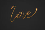 love金色字
