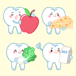 保护牙齿插画