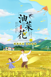 油菜花春游宣传海报