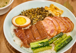鹅肉香肠双拼套餐饭