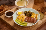 鹅肉双拼套餐饭
