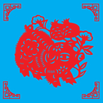 猪剪纸