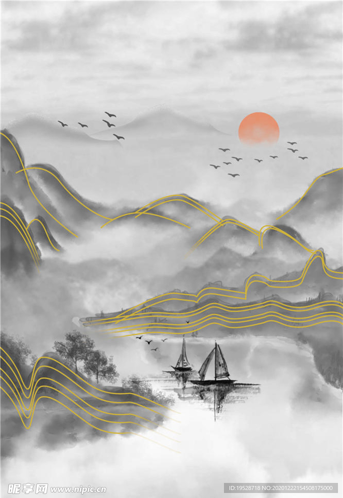 中国风山水