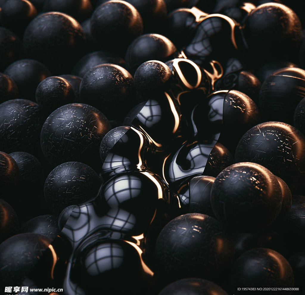 C4D 模型珠子水珠颗粒圆球