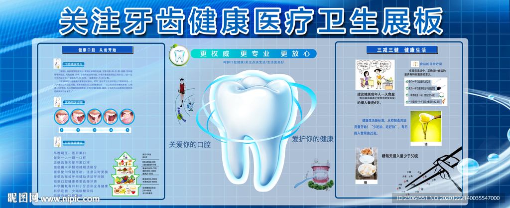 牙齿健康医疗卫生展板