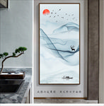 新中式意境山水玄关画