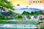 财源滚滚电视背景墙