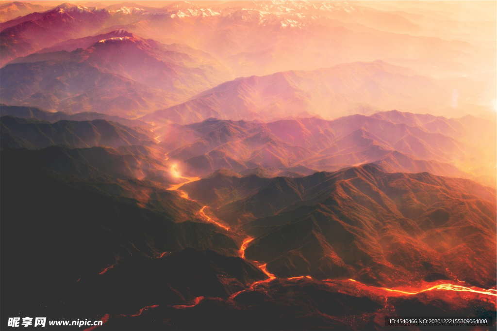 火山岩浆风景