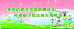 美丽的花朵迎着朝阳成长