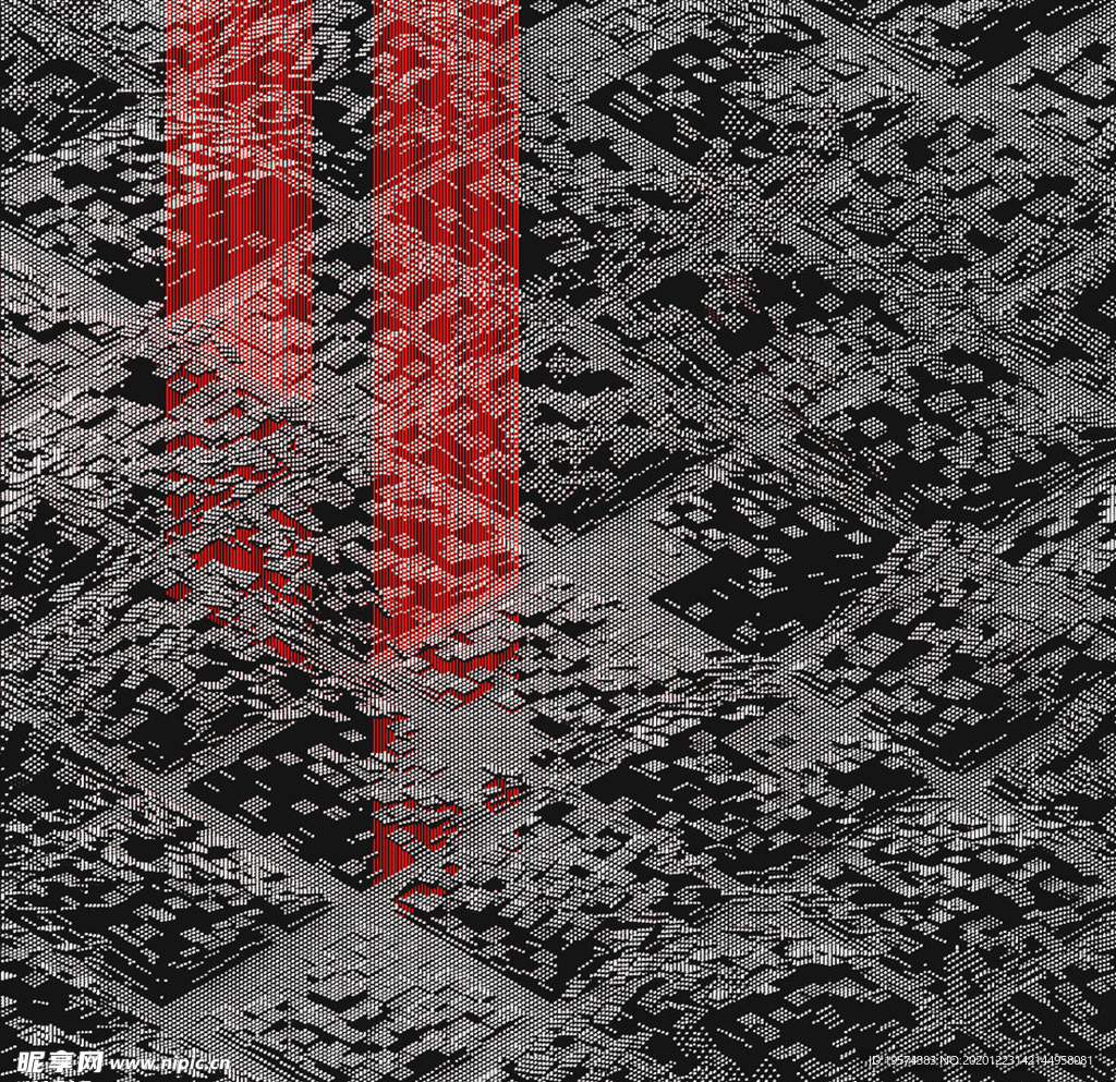 C4D 模型波点元素科技信息