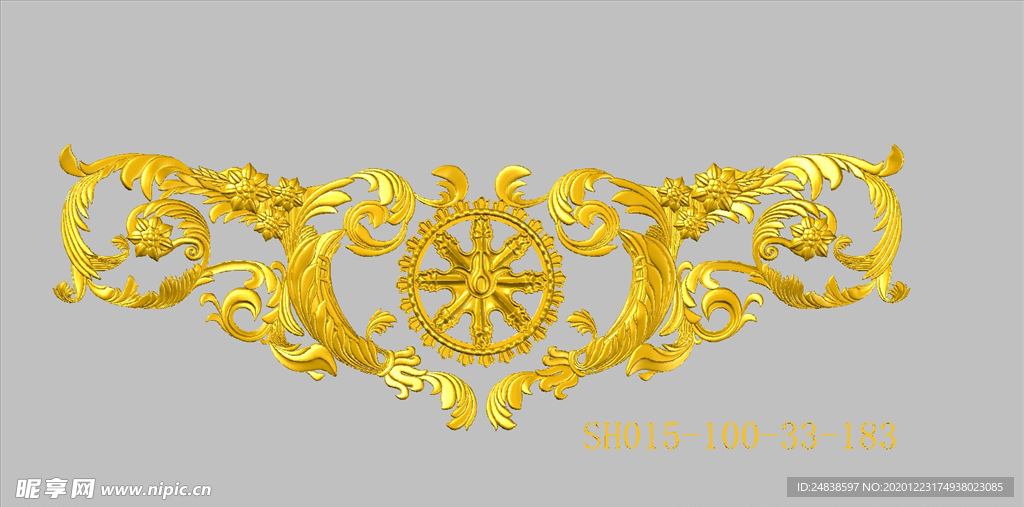 建筑装饰浮雕花SH015dwg