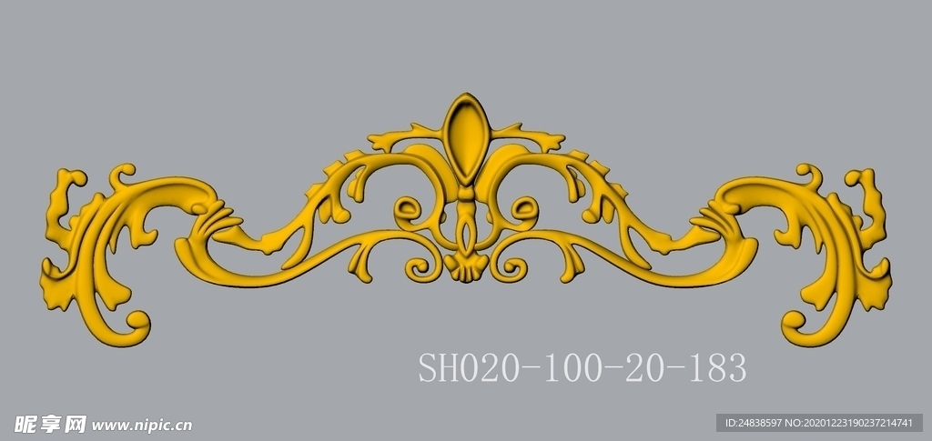 建筑装饰浮雕花SH020dwg