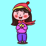 戴手套的女孩