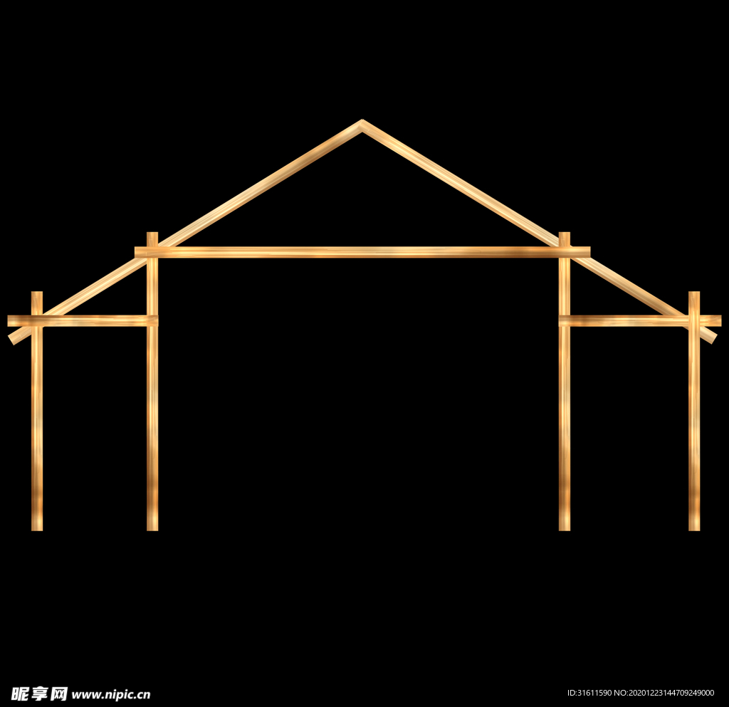 婚礼效果图素材房型木架
