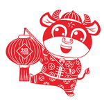 剪纸牛