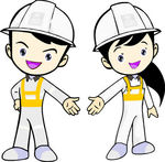 工地建筑漫画安全卡通人物