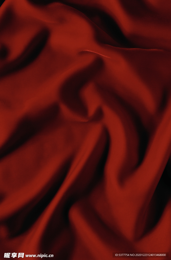 红色 丝绸 布纹 纹理 缎子