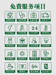 医院药店诊所服务项目标识 玻璃
