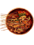 手绘火锅串串