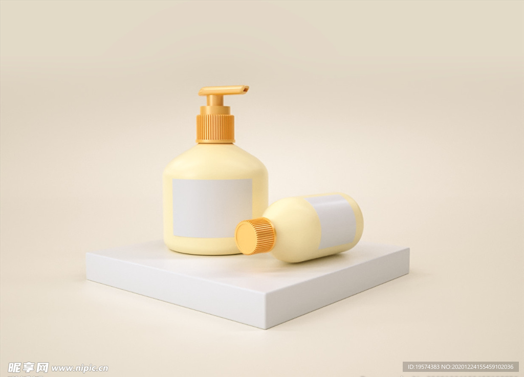 C4D 模型洗发水沐浴露洗面瓶