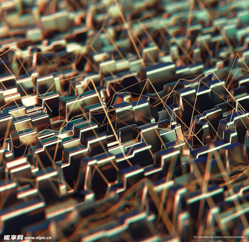 C4D 模型机械电路板零件设备