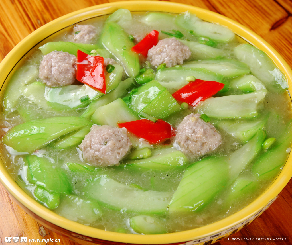 丝瓜烩肉丸