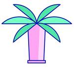 手绘盆栽