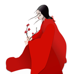 剪纸卡通女孩