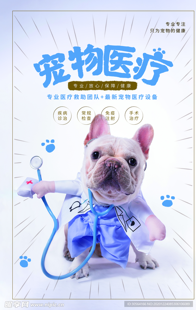 宠物医疗活动宣传海报素材