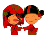 卡通新郎新娘PNG免扣素材